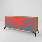 RISING GEOMETRY STARS 3-Door Sideboard in Oak Effect