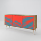 RISING GEOMETRY STARS 3-Door Sideboard in Oak Effect