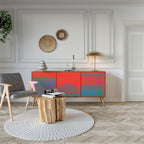 RISING GEOMETRY STARS 3-Door Sideboard in Oak Effect