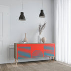 RISING GEOMETRY STARS 3-Door Sideboard in Oak Effect