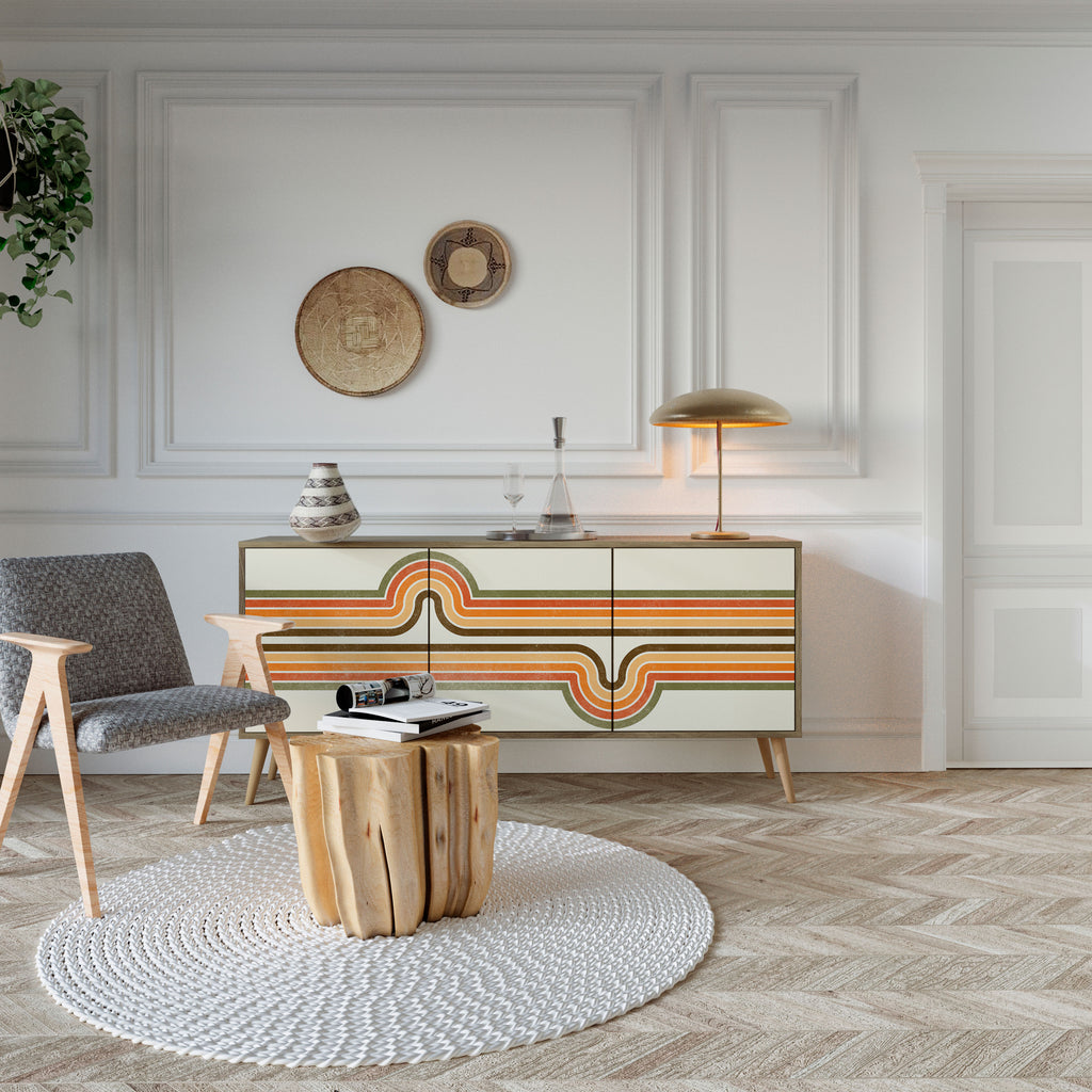 EXCEPTIONAL STREAM 3-Door Sideboard in Oak Effect