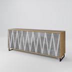 SOLID ZIG ZAG 3-Door Sideboard in Oak Effect