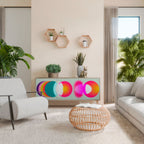 SYMPHONY OF COLORS Aparador de 3 Puertas en Efecto Roble