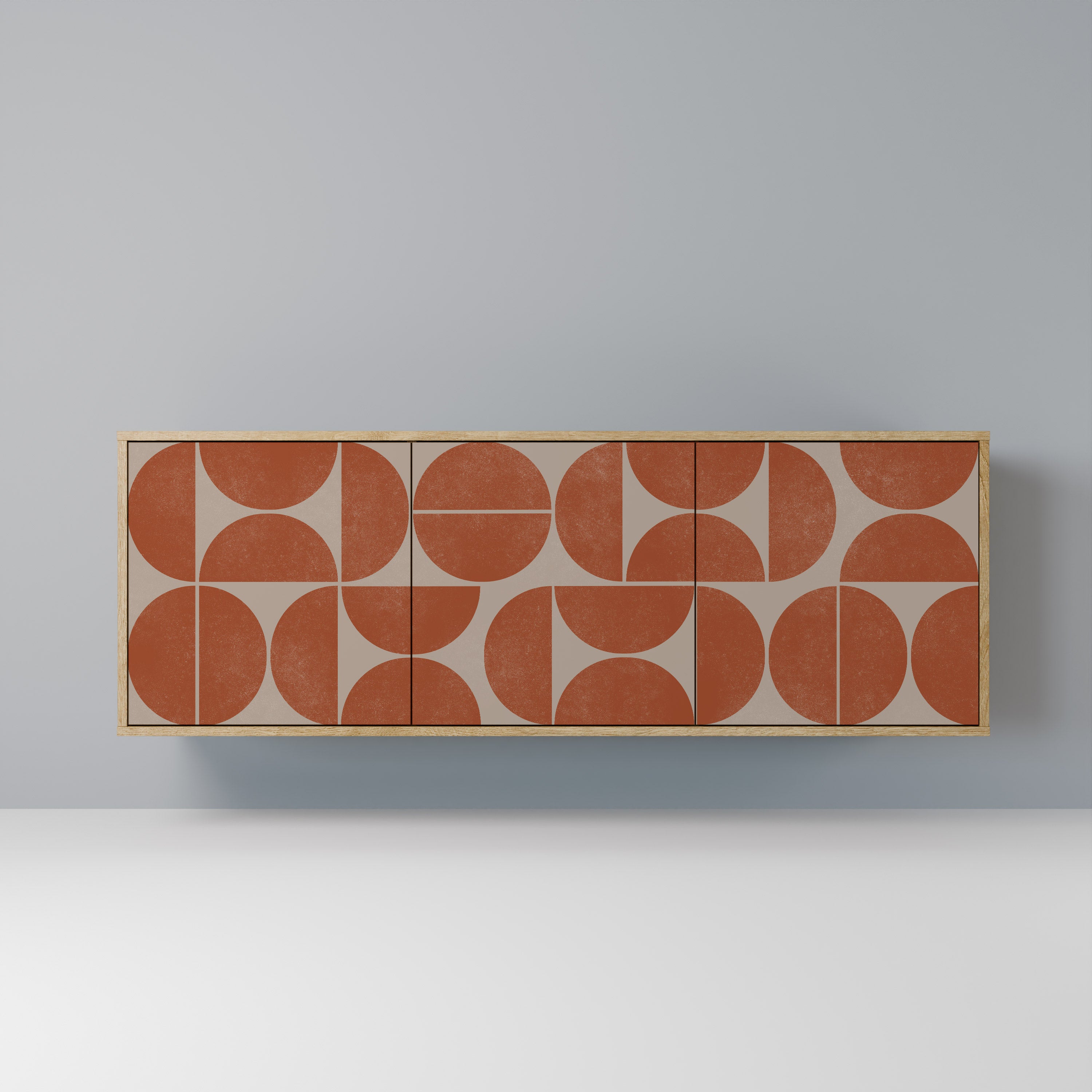 REPETITION COMPULSION 3-Door Sideboard in Oak Effect