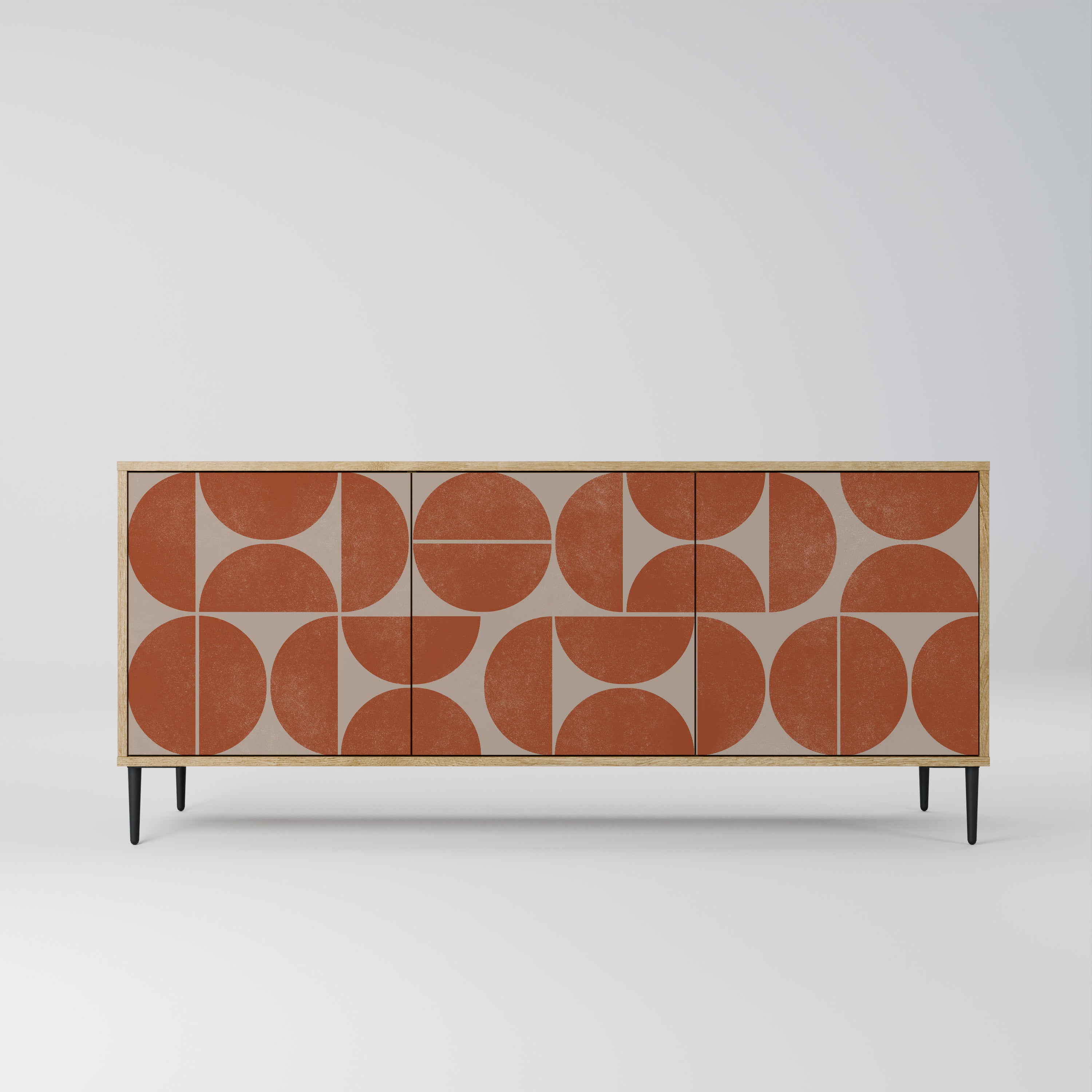 REPETITION COMPULSION 3-Door Sideboard in Oak Effect