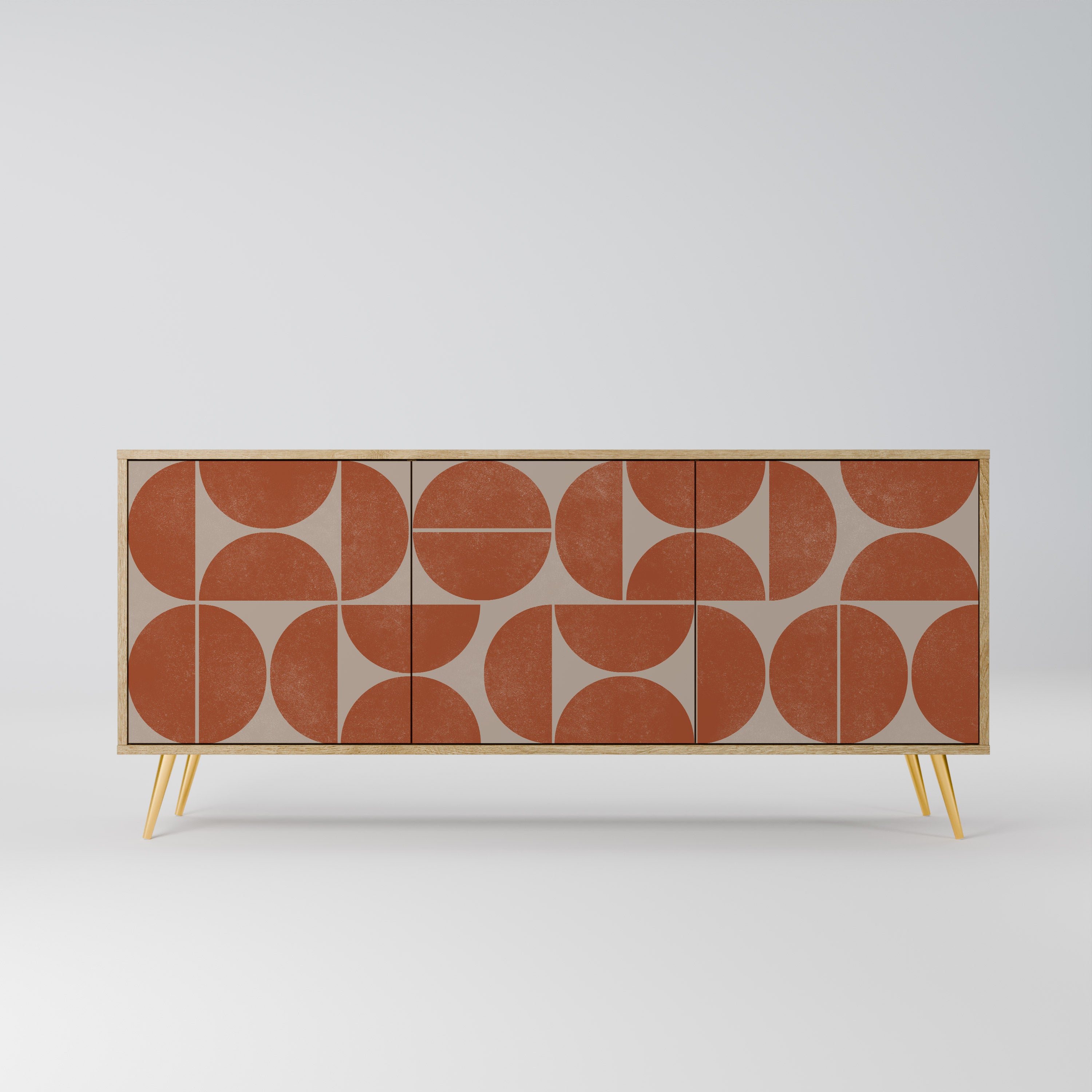 REPETITION COMPULSION 3-Door Sideboard in Oak Effect
