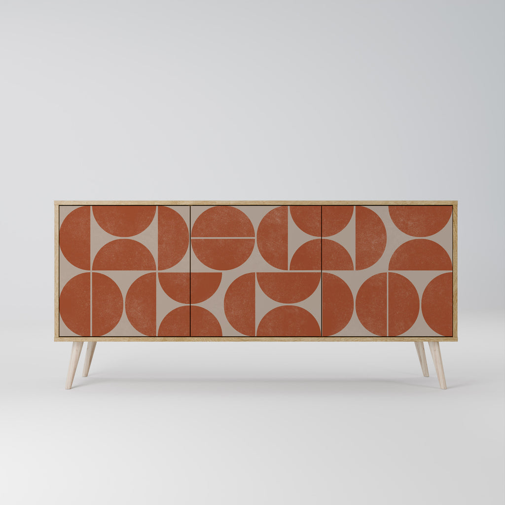 REPETITION COMPULSION 3-Door Sideboard in Oak Effect