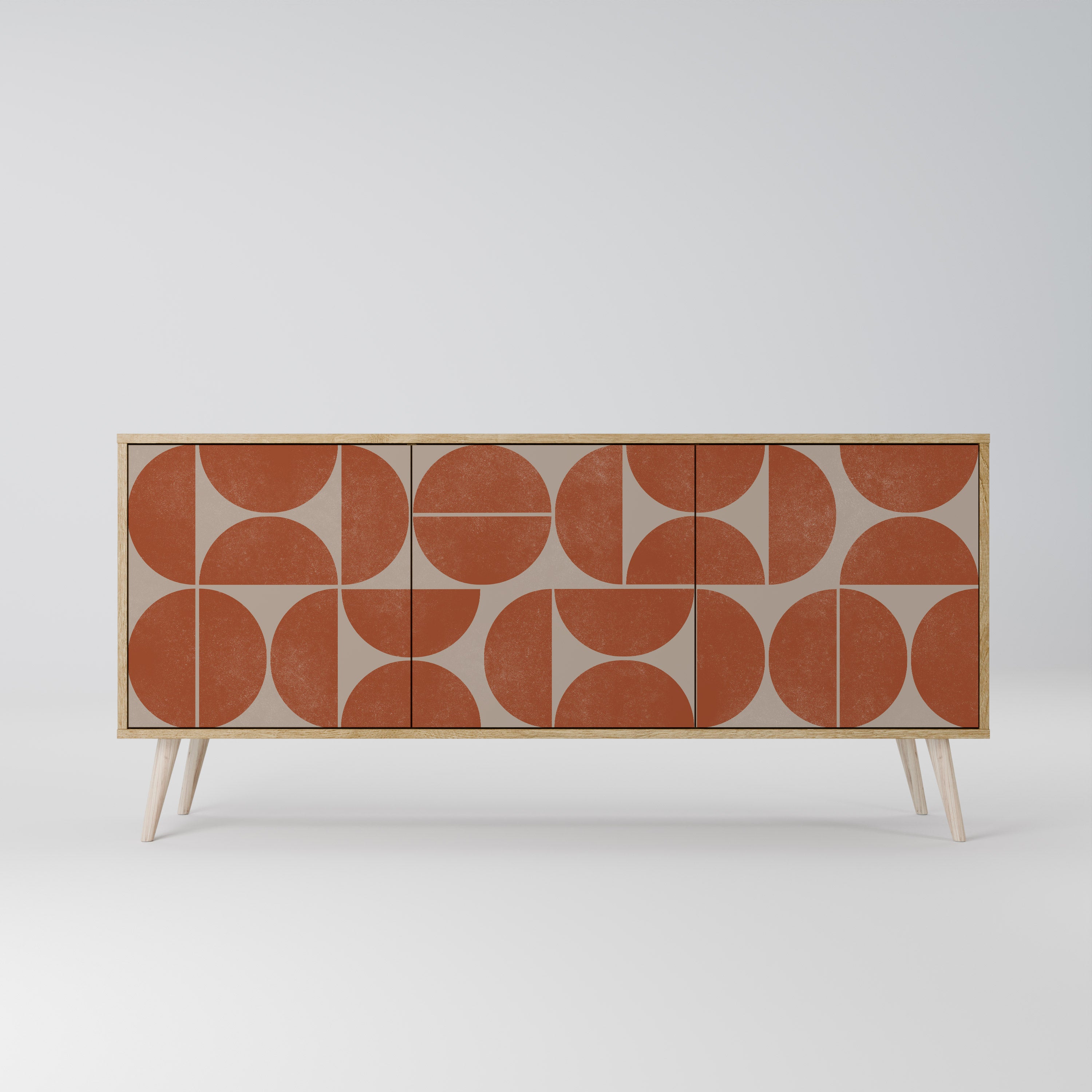 REPETITION COMPULSION 3-Door Sideboard in Oak Effect