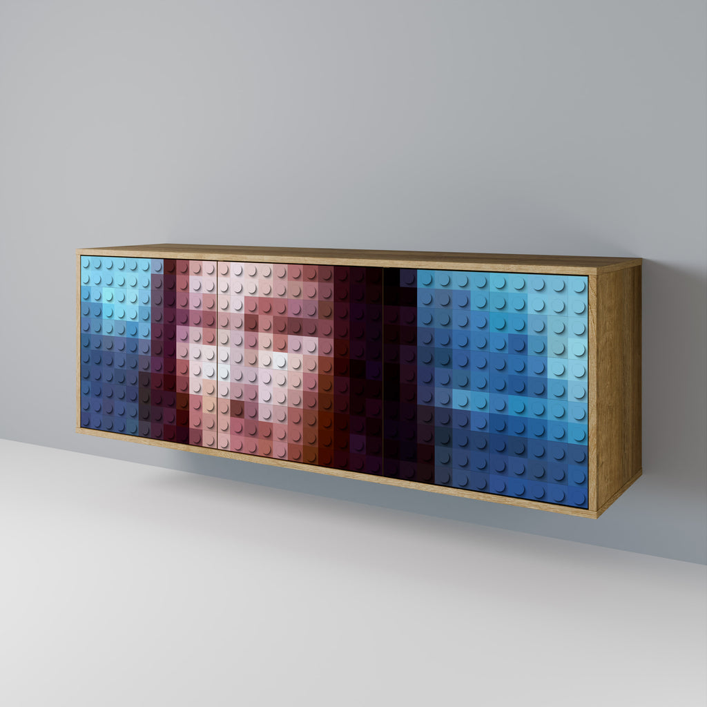 CONSTRUCTIVE ART 3-Door Sideboard in Oak Effect