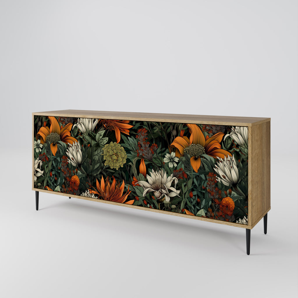 MIDNIGHT SPROUT 3-Door Sideboard in Oak Effect