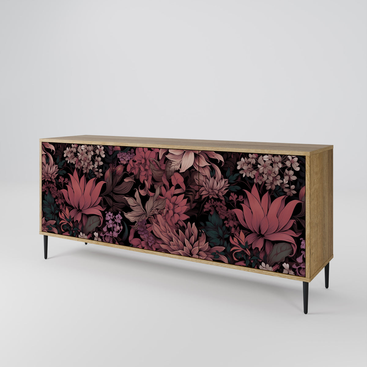 FLORAL WHISPER Aparador de 3 Puertas