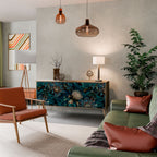 TWILIGHT BLOOM Aparador de 3 Puertas en Efecto Roble