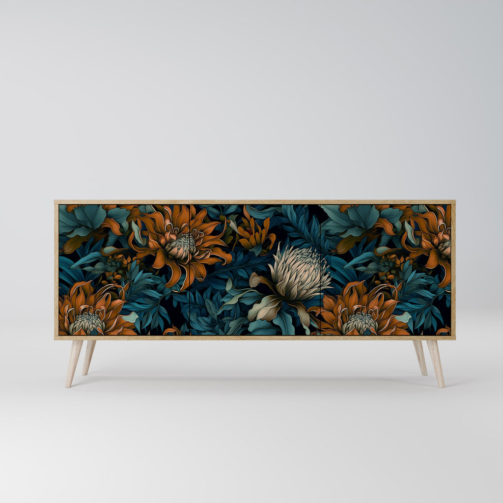 MORNING BLOOM 3-Door Sideboard in Oak Effect