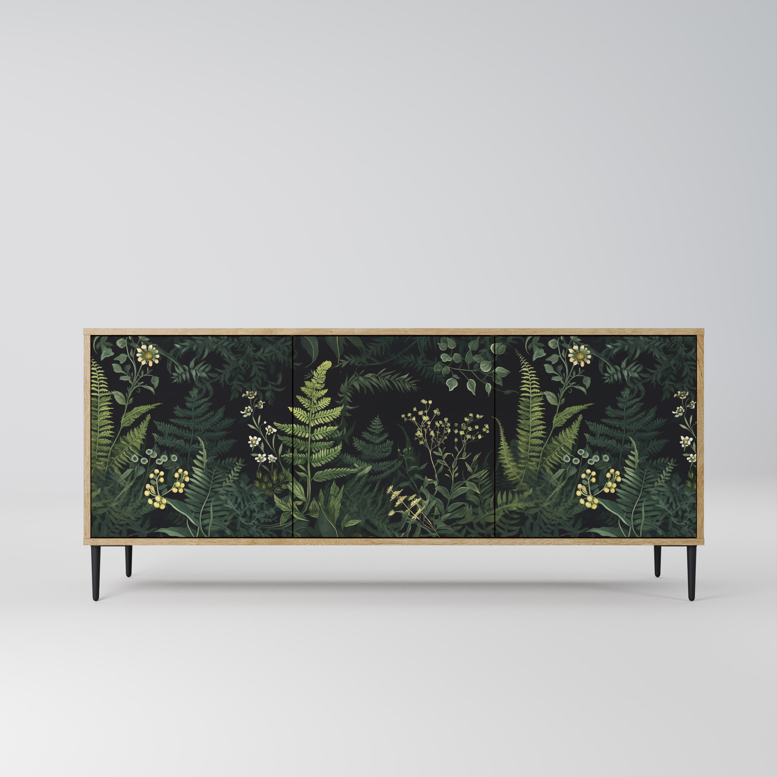 FERN FLOWERS 3-Door Sideboard in Oak Effect