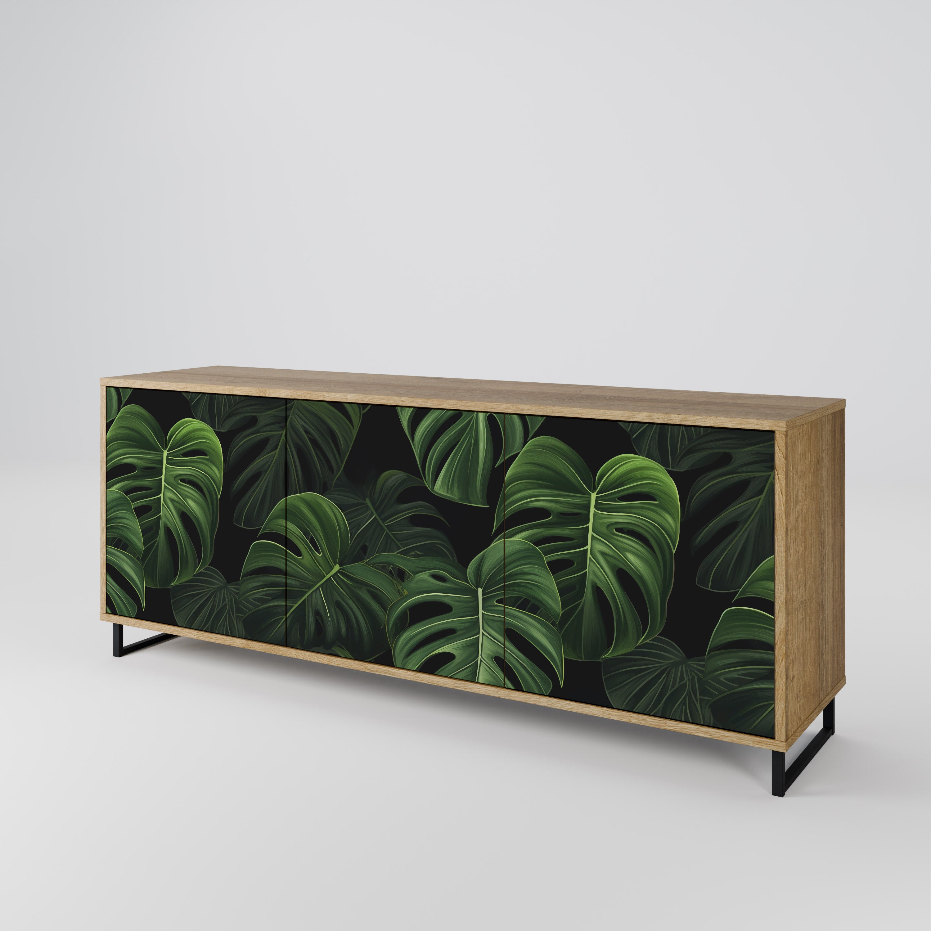 INFINITE MONSTERA 3-Door Sideboard in Oak Effect