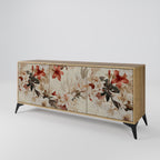 PETAL HARMONY 3-Door Sideboard in Oak Effect