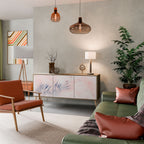 TIMELESS FLOAT Aparador de 3 Puertas en Efecto Roble