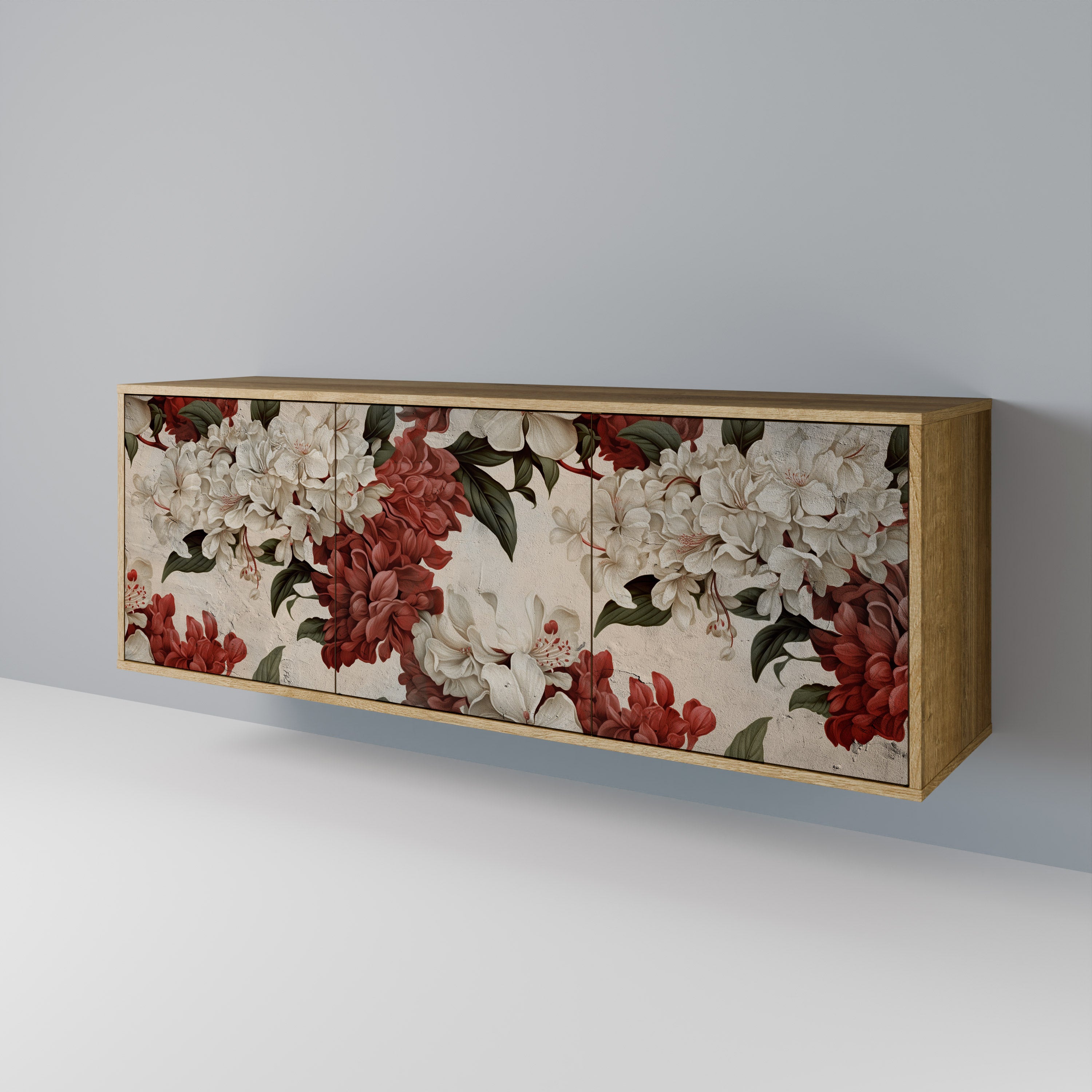 EPHEMERAL DAYS 3-Door Sideboard in Oak Effect