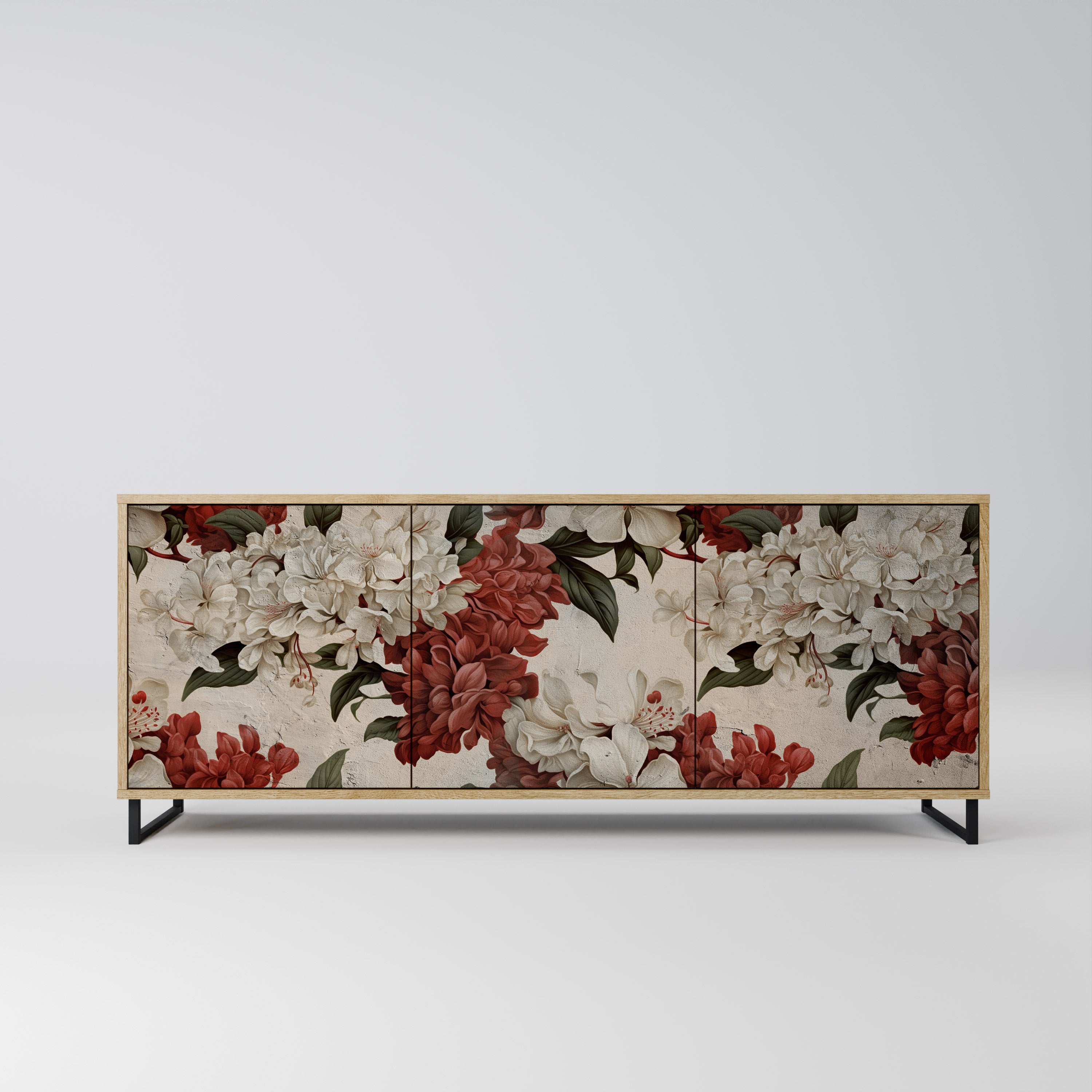 EPHEMERAL DAYS 3-Door Sideboard in Oak Effect
