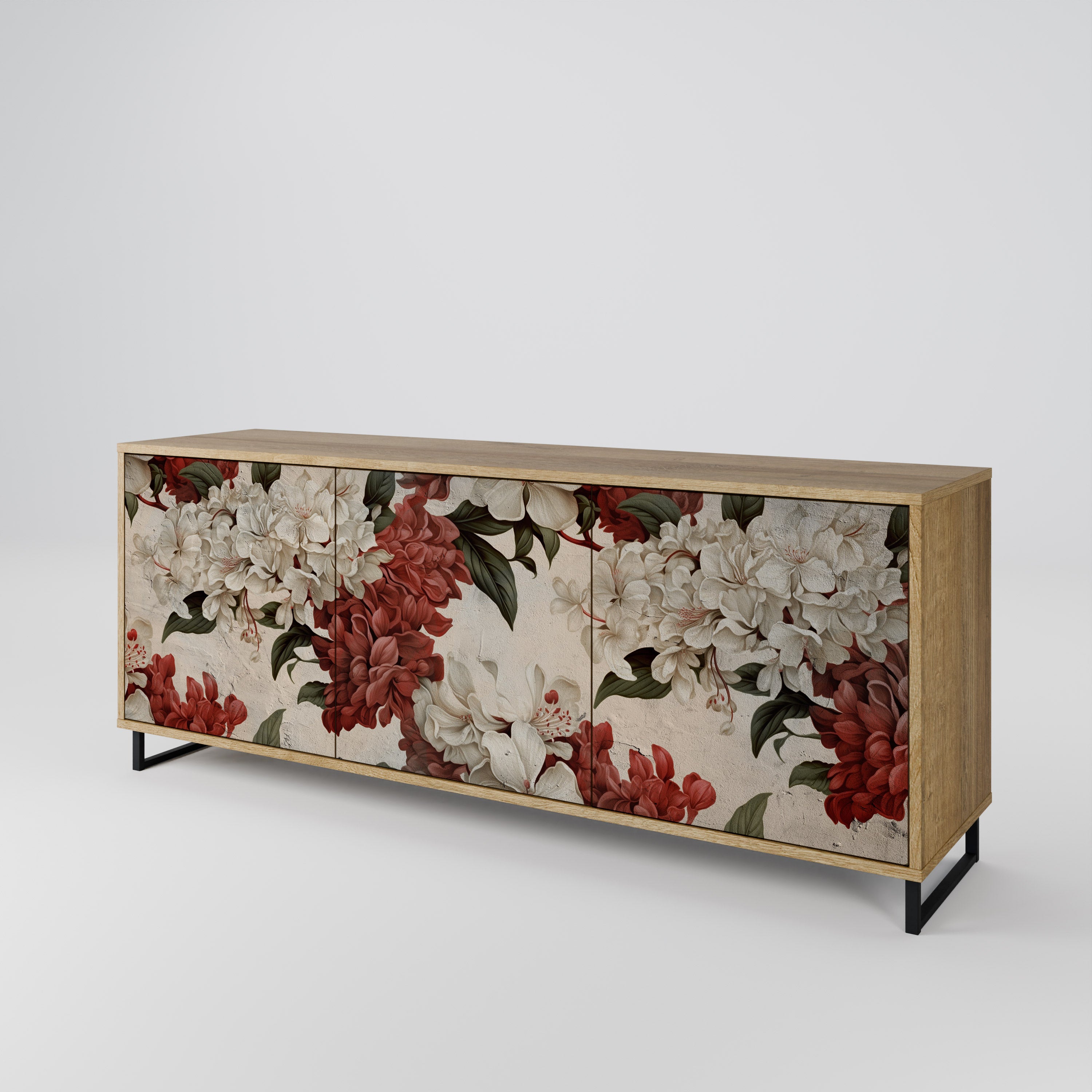 EPHEMERAL DAYS 3-Door Sideboard in Oak Effect