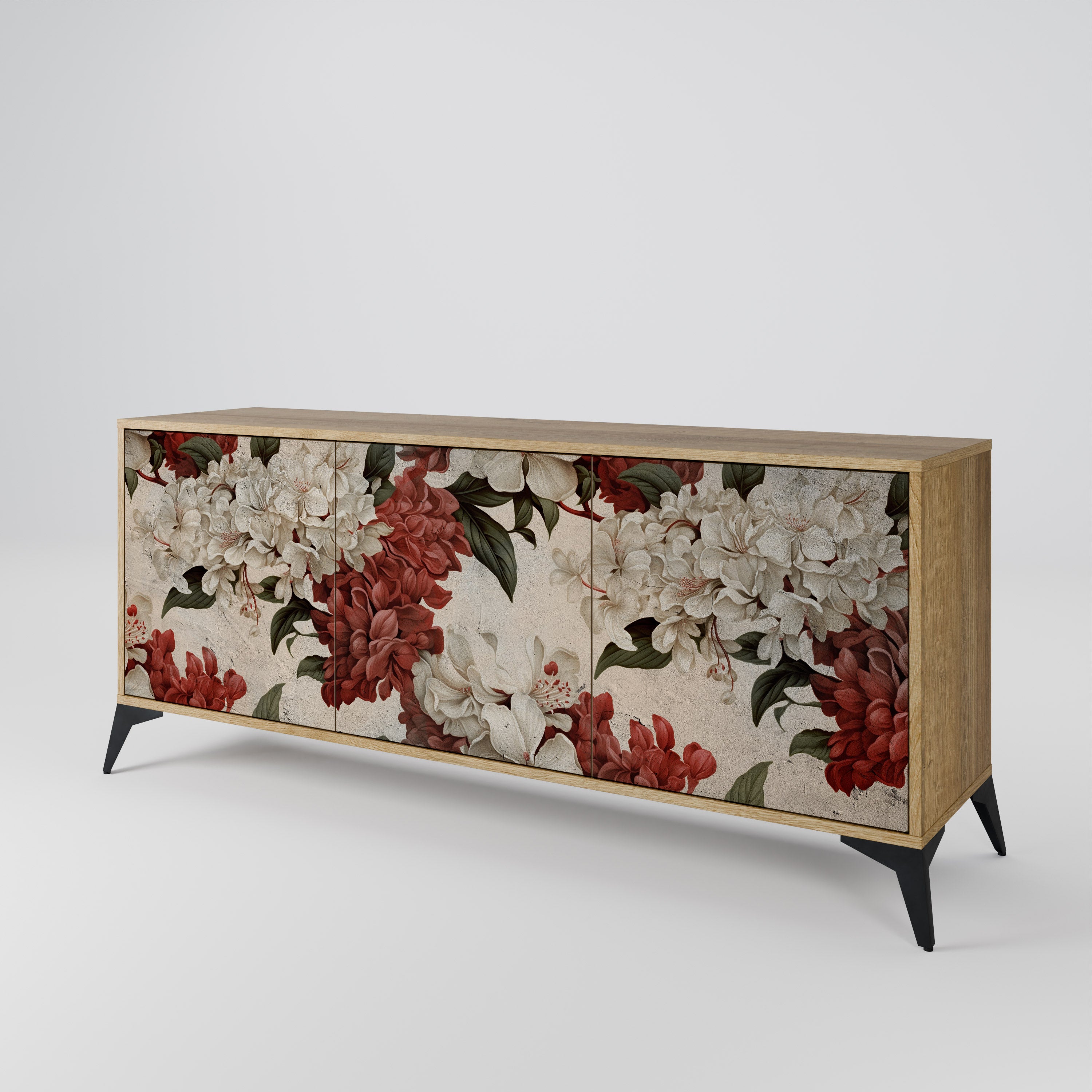 EPHEMERAL DAYS 3-Door Sideboard in Oak Effect