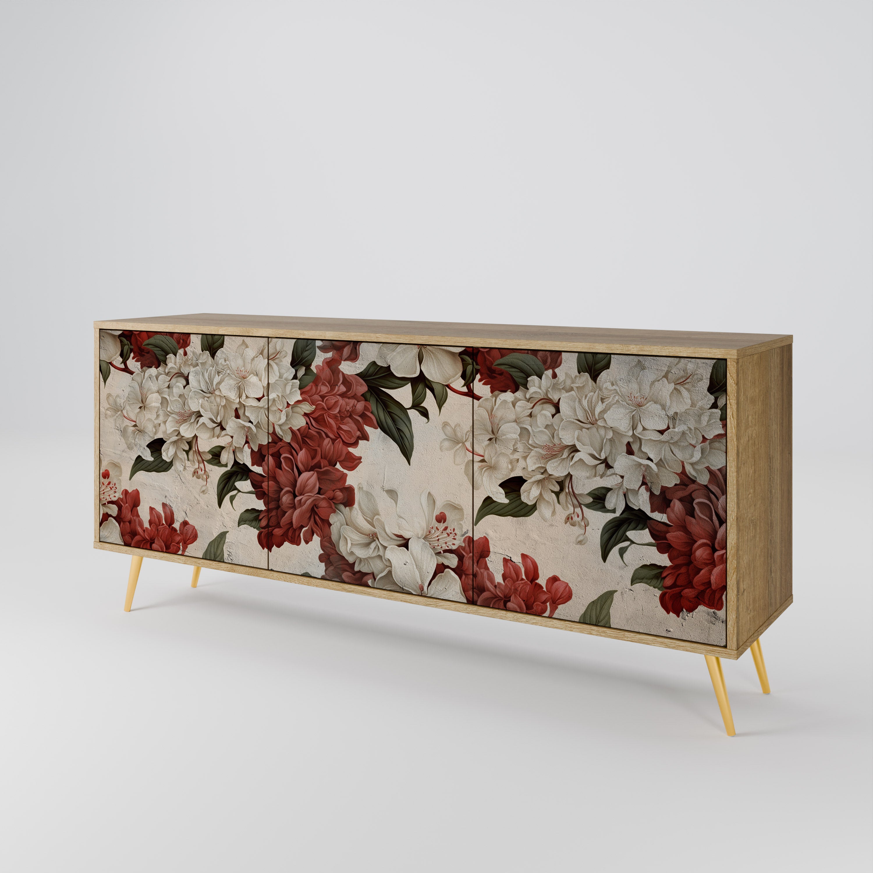 EPHEMERAL DAYS 3-Door Sideboard in Oak Effect