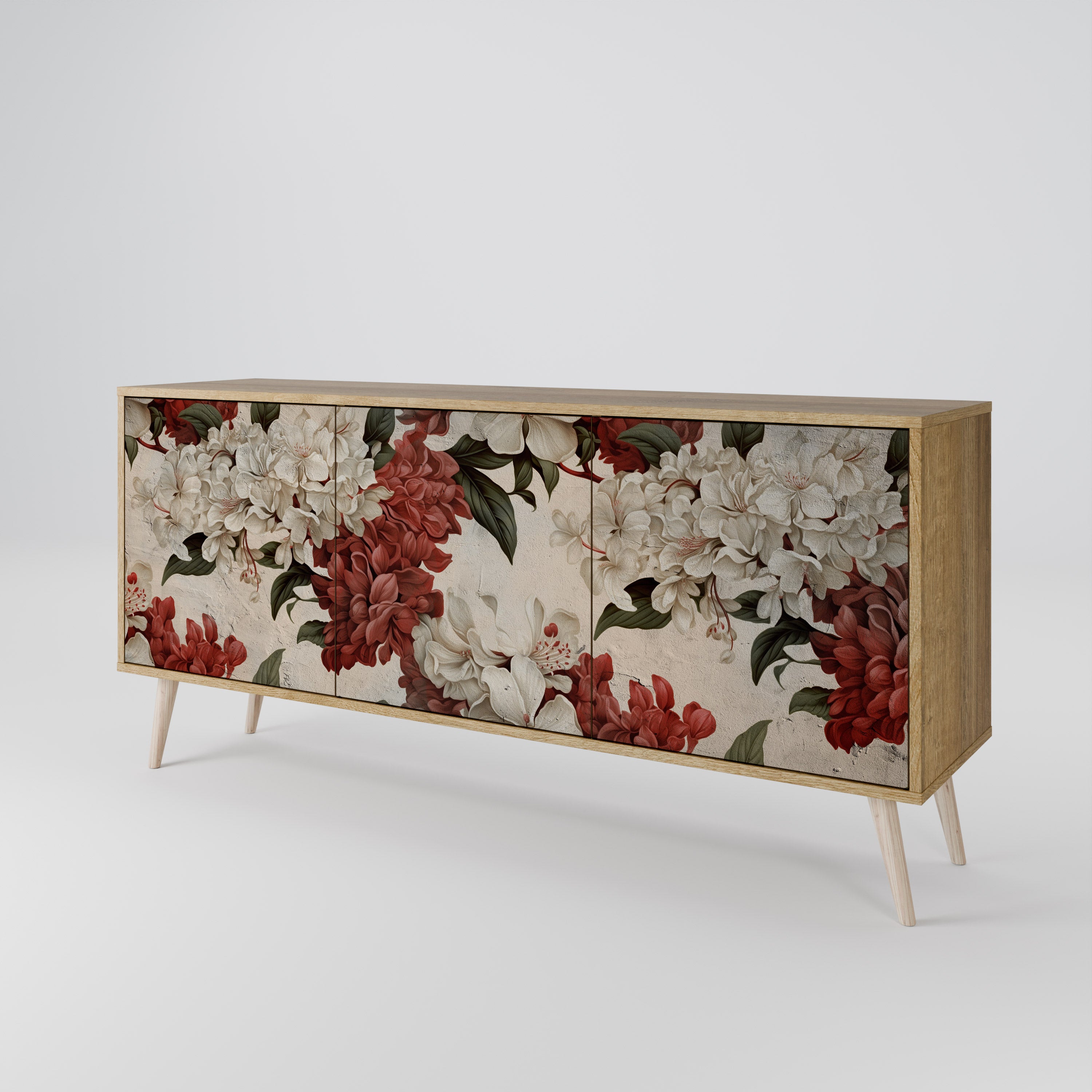 EPHEMERAL DAYS 3-Door Sideboard in Oak Effect