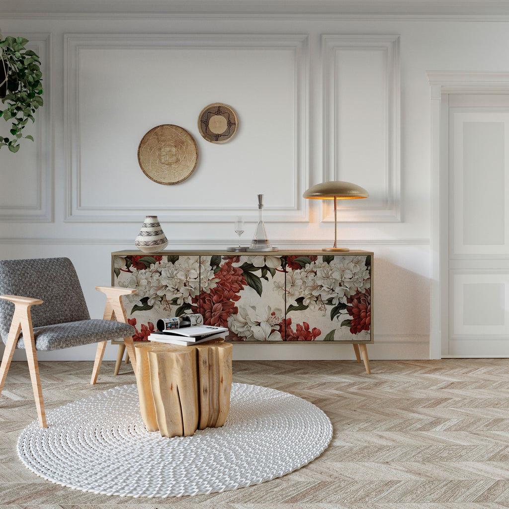 EPHEMERAL DAYS 3-Door Sideboard in Oak Effect