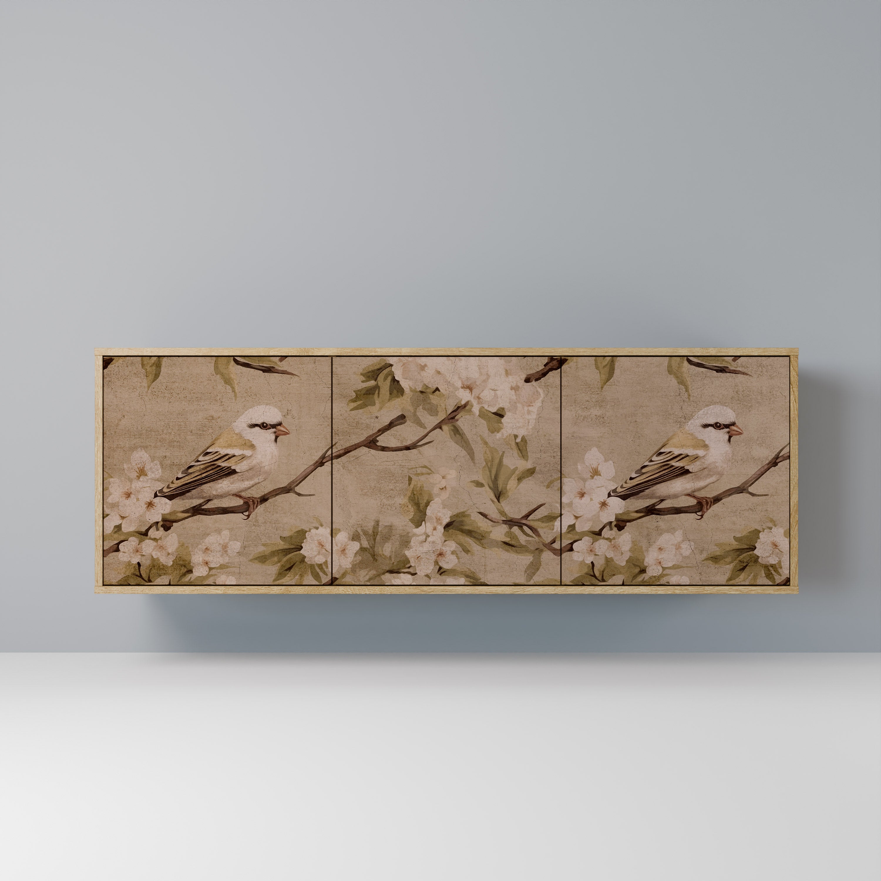 PETAL DISTINGUISH 3-Door Sideboard in Oak Effect