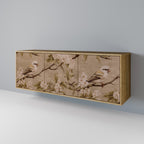 PETAL DISTINGUISH Aparador de 3 Puertas en Efecto Roble