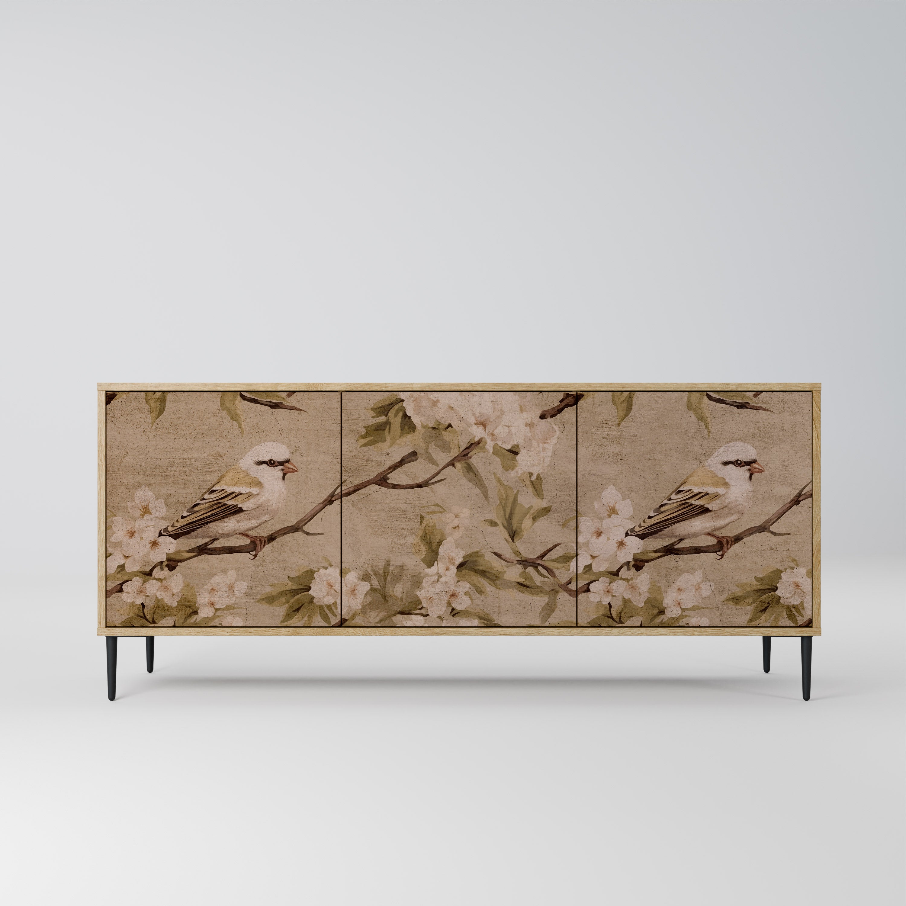 PETAL DISTINGUISH 3-Door Sideboard in Oak Effect