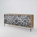 CHARCOAL SPROUT 3-Door Sideboard in Oak Effect