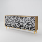 CHARCOAL SPROUT 3-Door Sideboard in Oak Effect