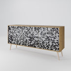 CHARCOAL SPROUT 3-Door Sideboard in Oak Effect