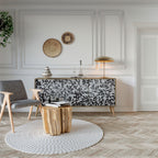 CHARCOAL SPROUT 3-Door Sideboard in Oak Effect