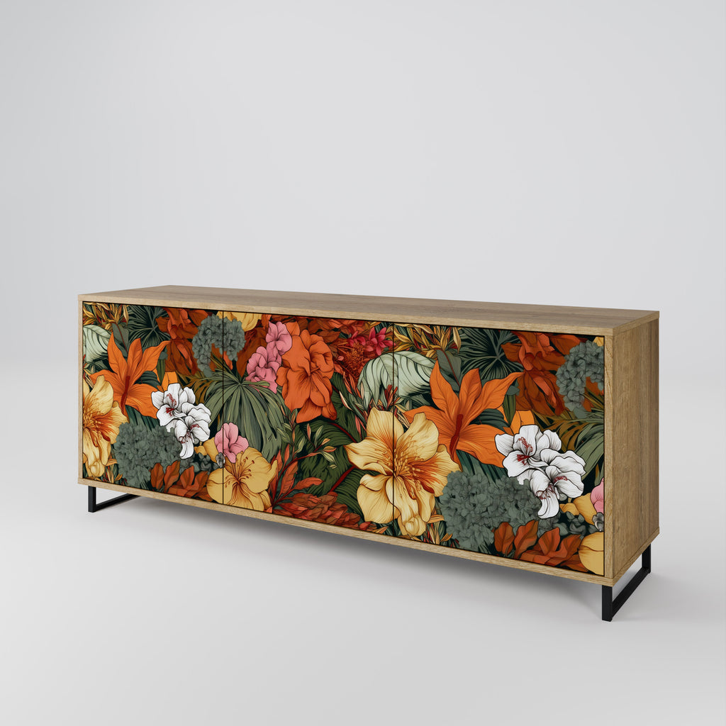 RADIANT FLORA 3-Door Sideboard in Oak Effect
