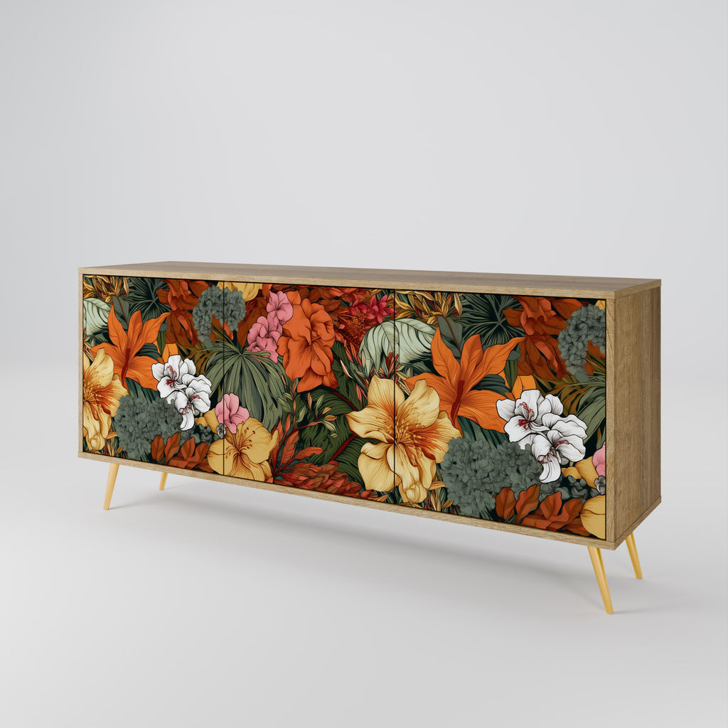 RADIANT FLORA 3-Door Sideboard in Oak Effect