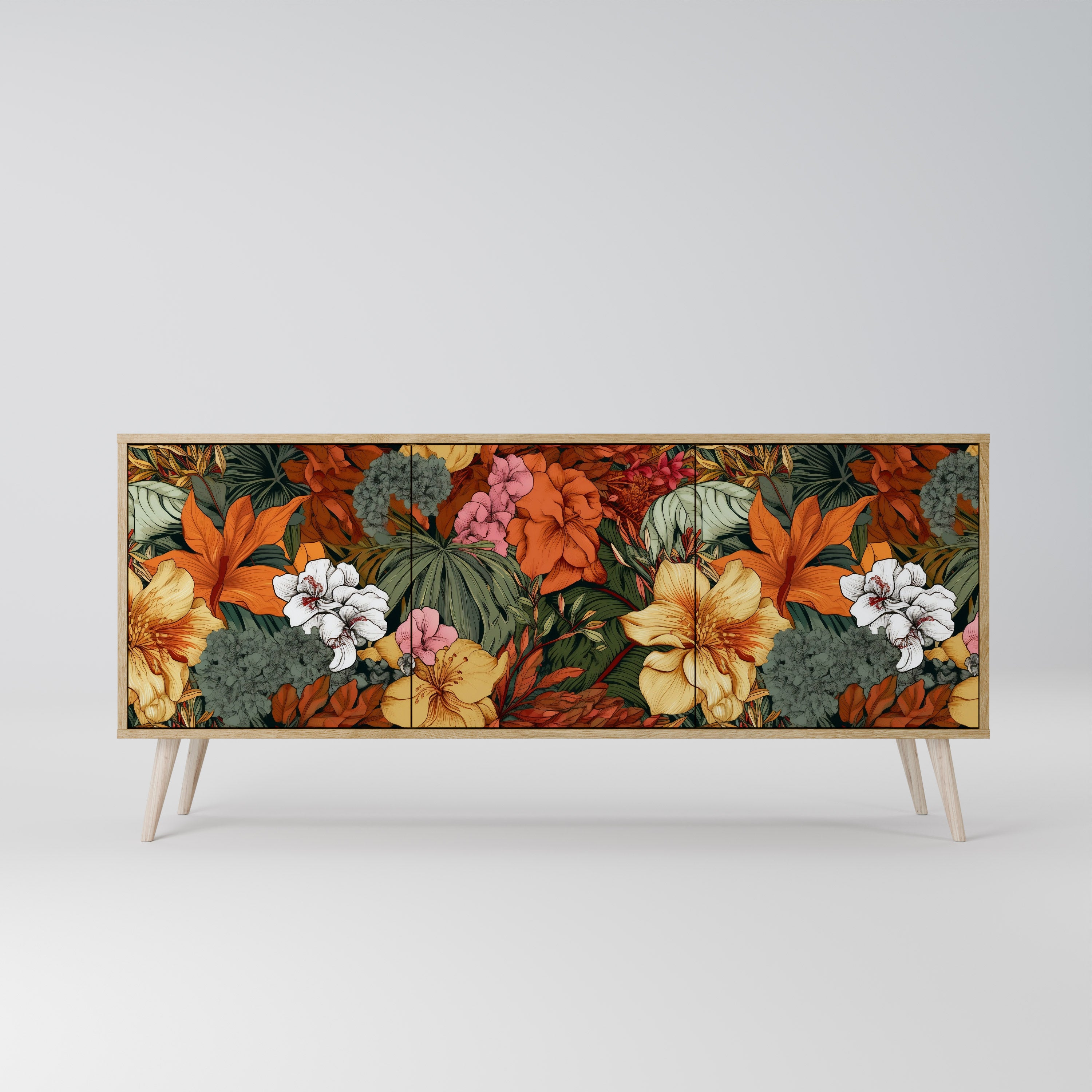 RADIANT FLORA 3-Door Sideboard in Oak Effect