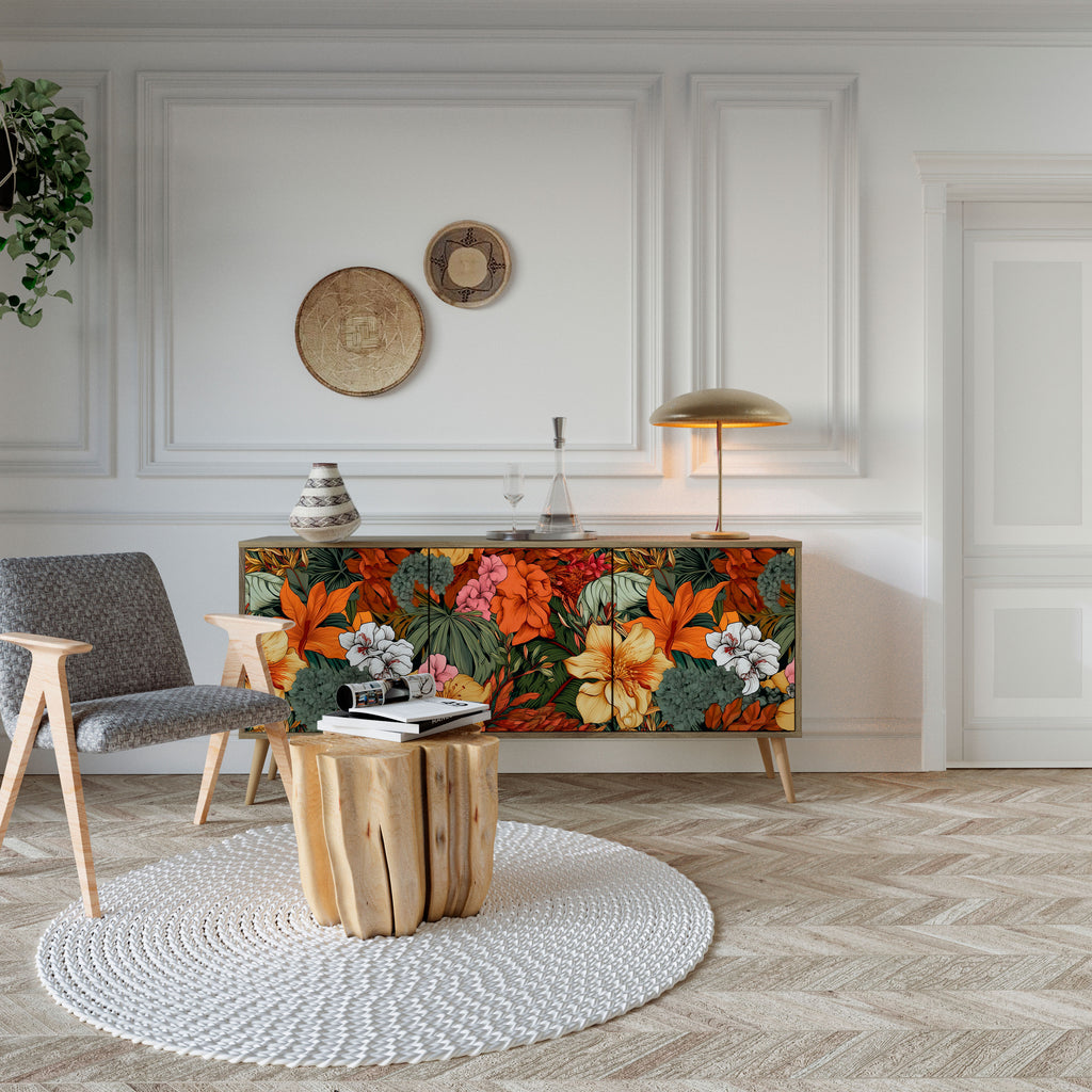 RADIANT FLORA 3-Door Sideboard in Oak Effect
