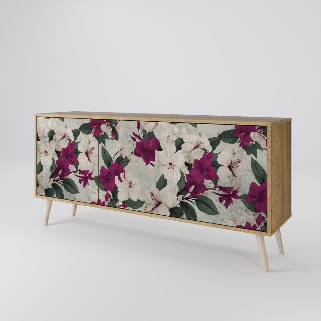 FLOWERET DREAM 3-Door Sideboard in Oak Effect