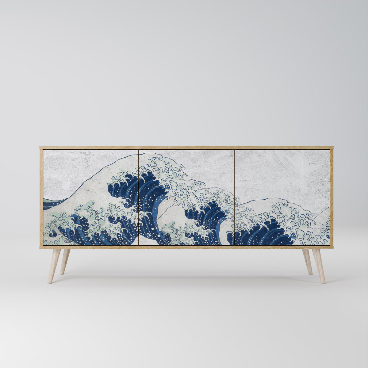 THE GREAT WAVE AT KANAGAWA Aparador de 3 Puertas