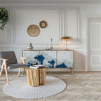 THE GREAT WAVE AT KANAGAWA Aparador de 3 Puertas en Efecto Roble