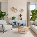 THE GREAT WAVE AT KANAGAWA Aparador de 3 Puertas en Efecto Roble