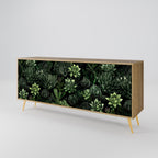 SUCCULENT JUNGLE 3-Door Sideboard in Oak Effect