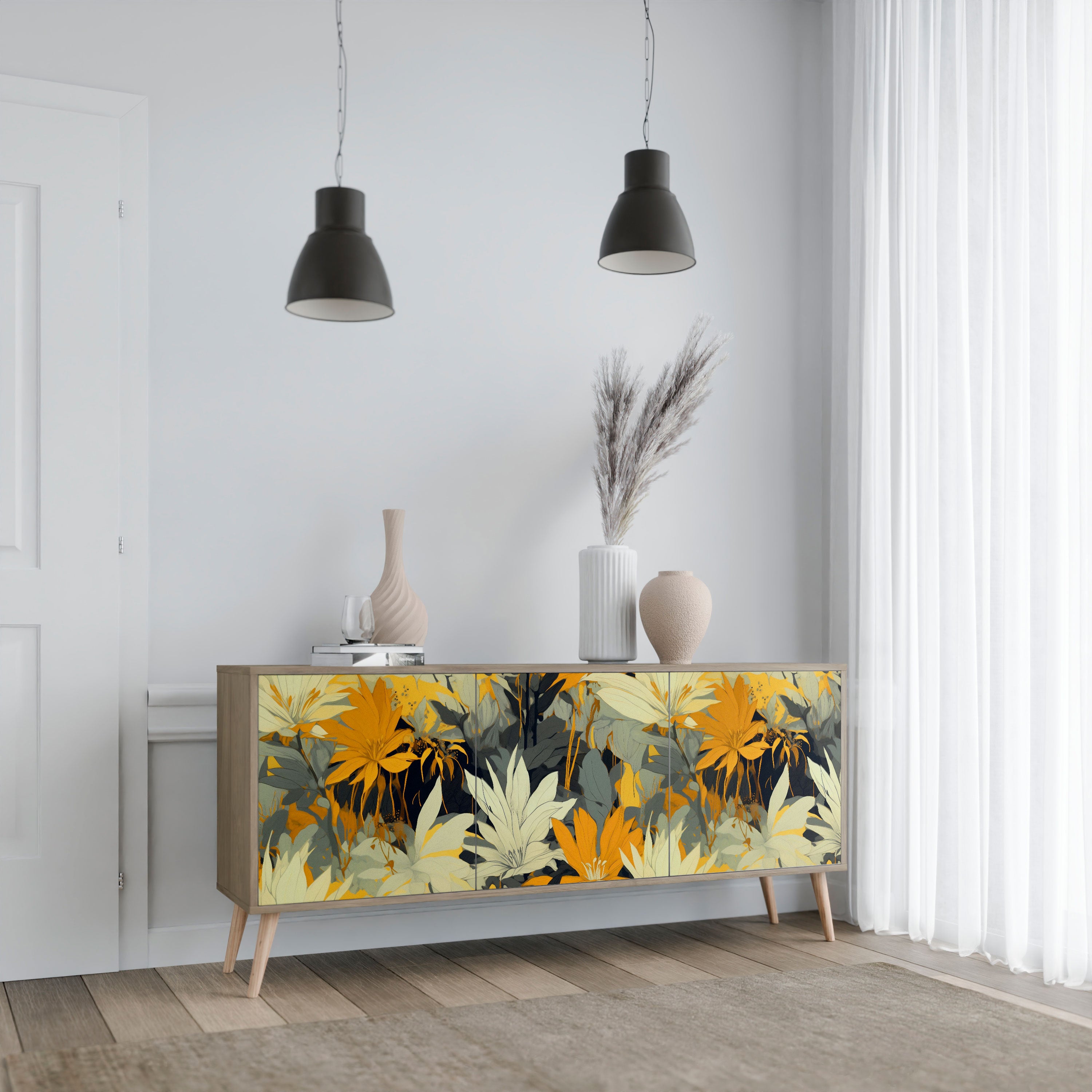 SUNKISSED LILY 3-Door Sideboard in Oak Effect