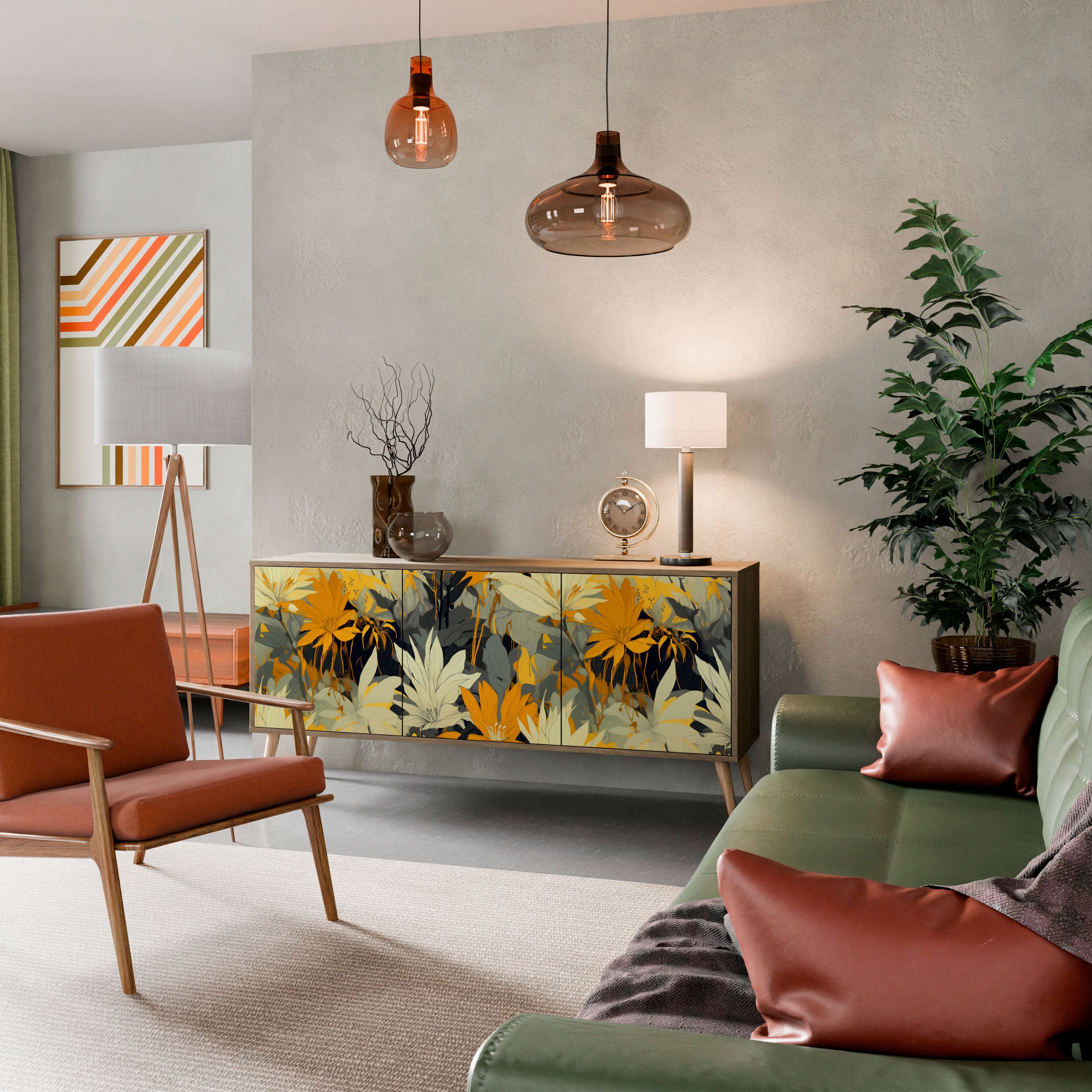 SUNKISSED LILY 3-Door Sideboard in Oak Effect