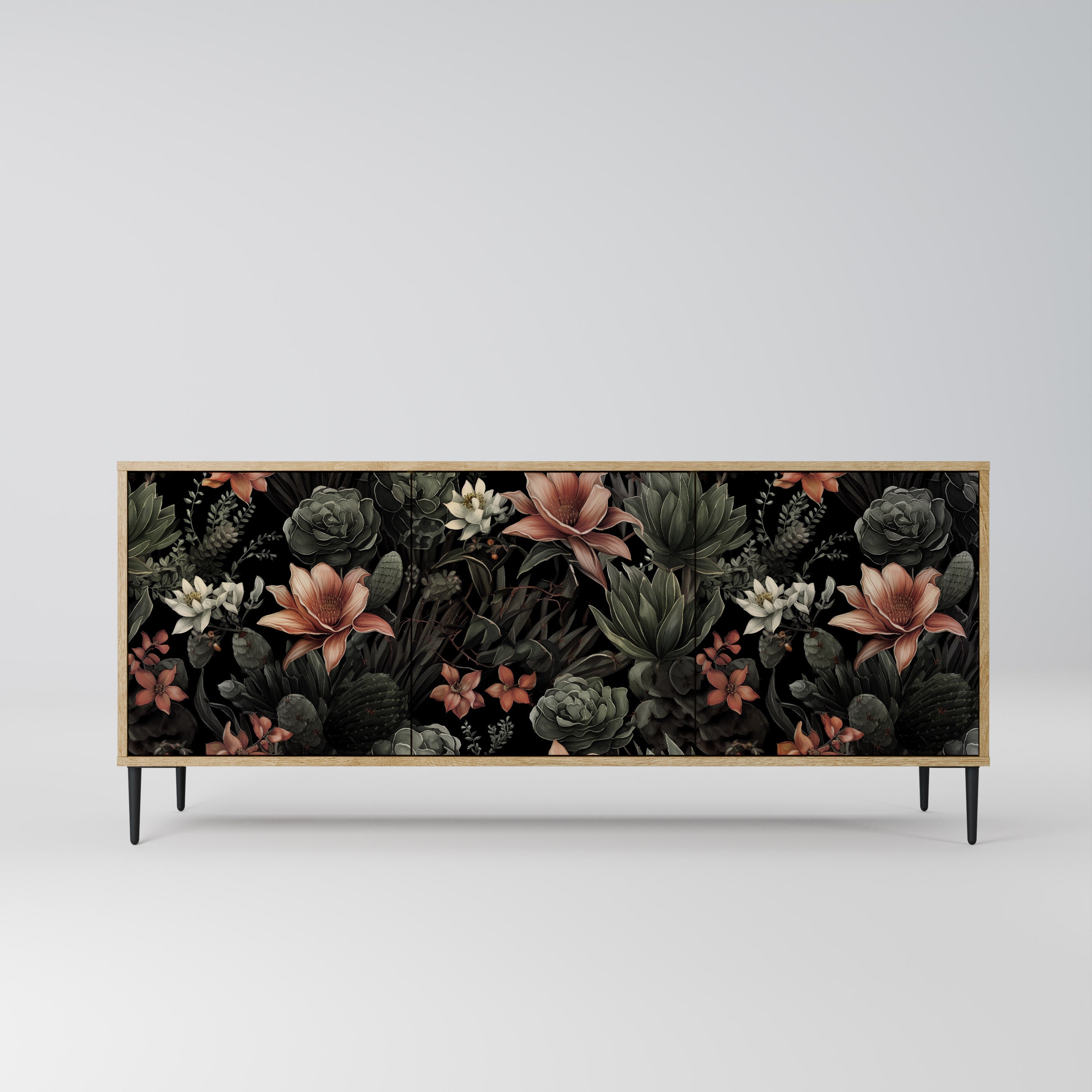 SECRET VERDURE 3-Door Sideboard in Oak Effect