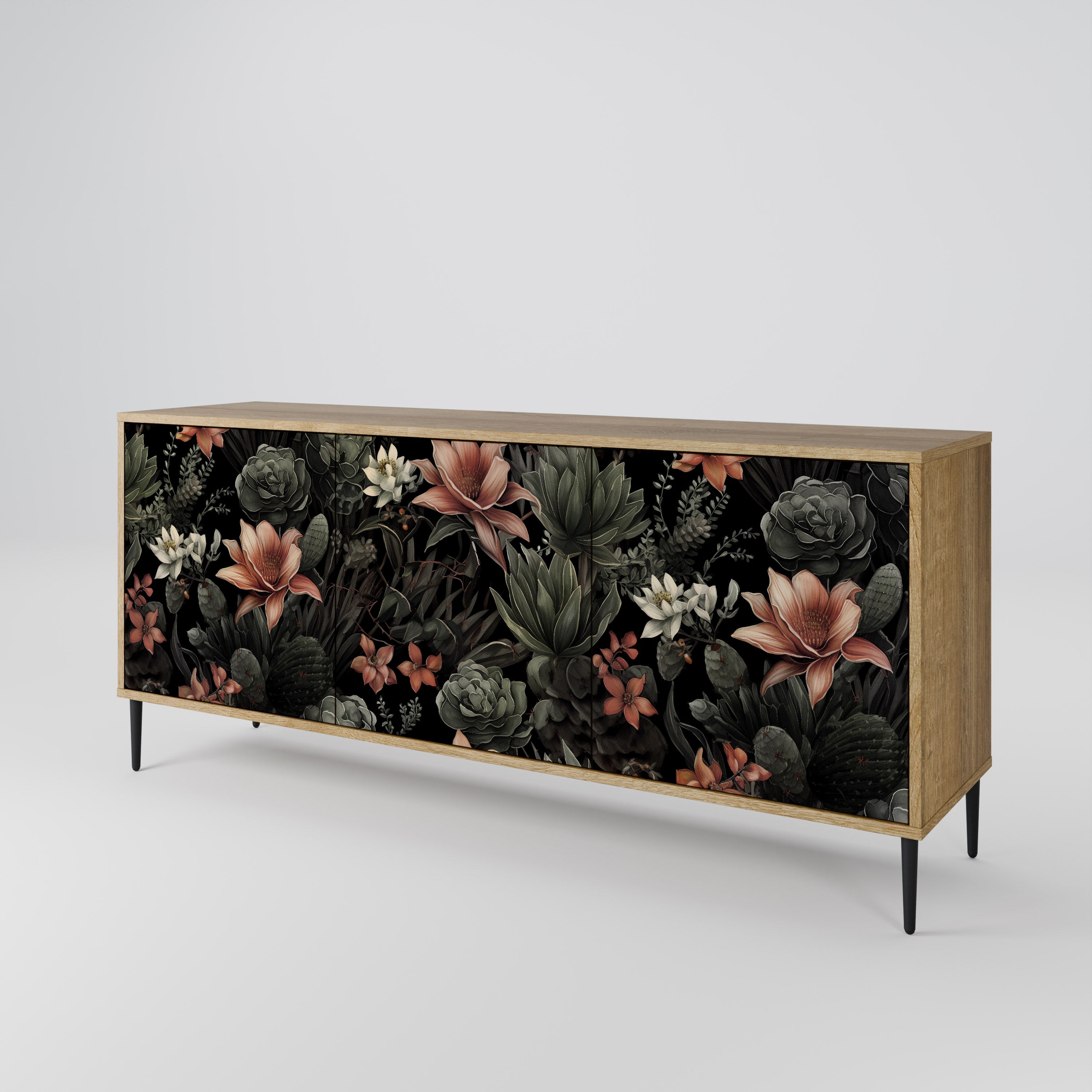SECRET VERDURE 3-Door Sideboard in Oak Effect