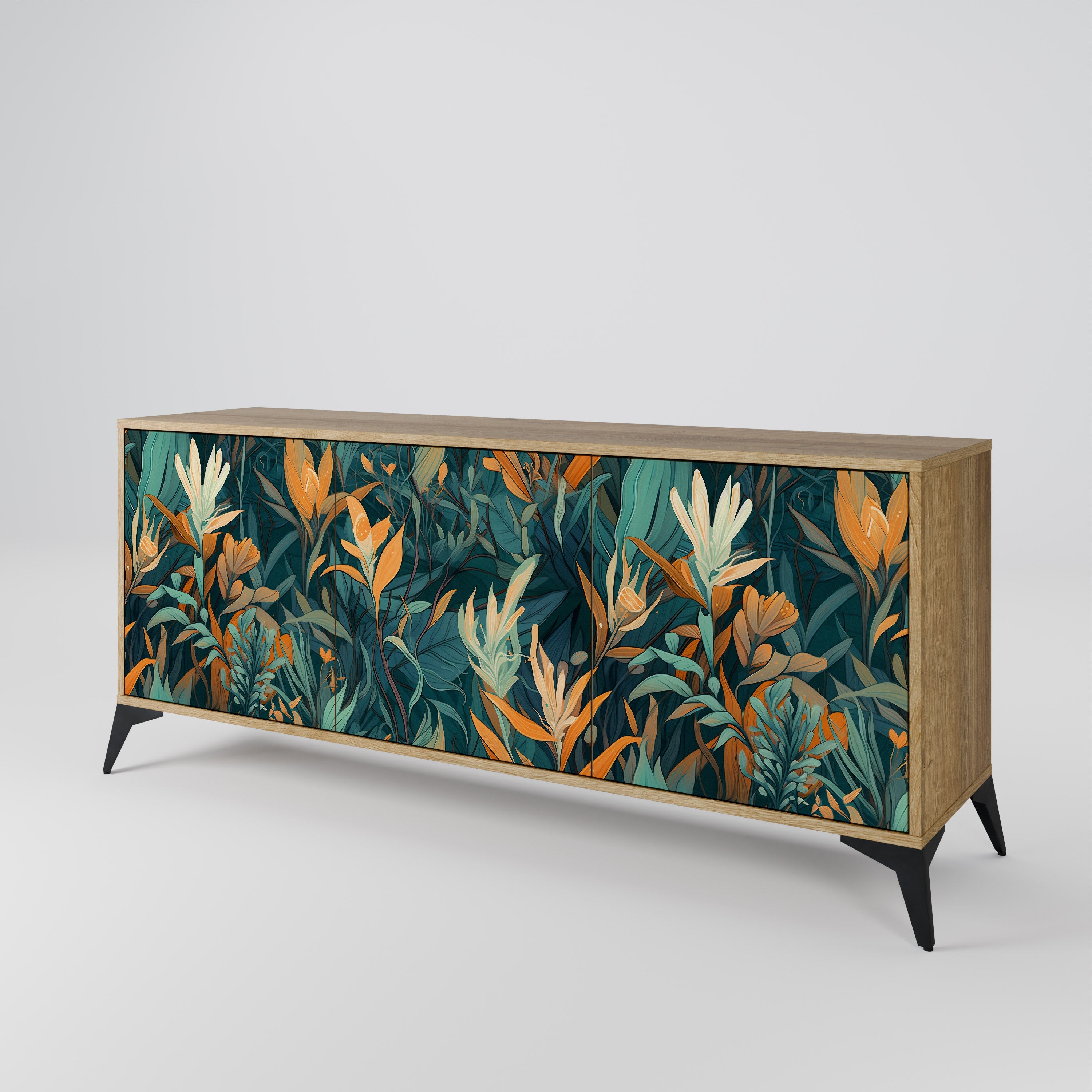 FLORAL SERENITY 3-Door Sideboard