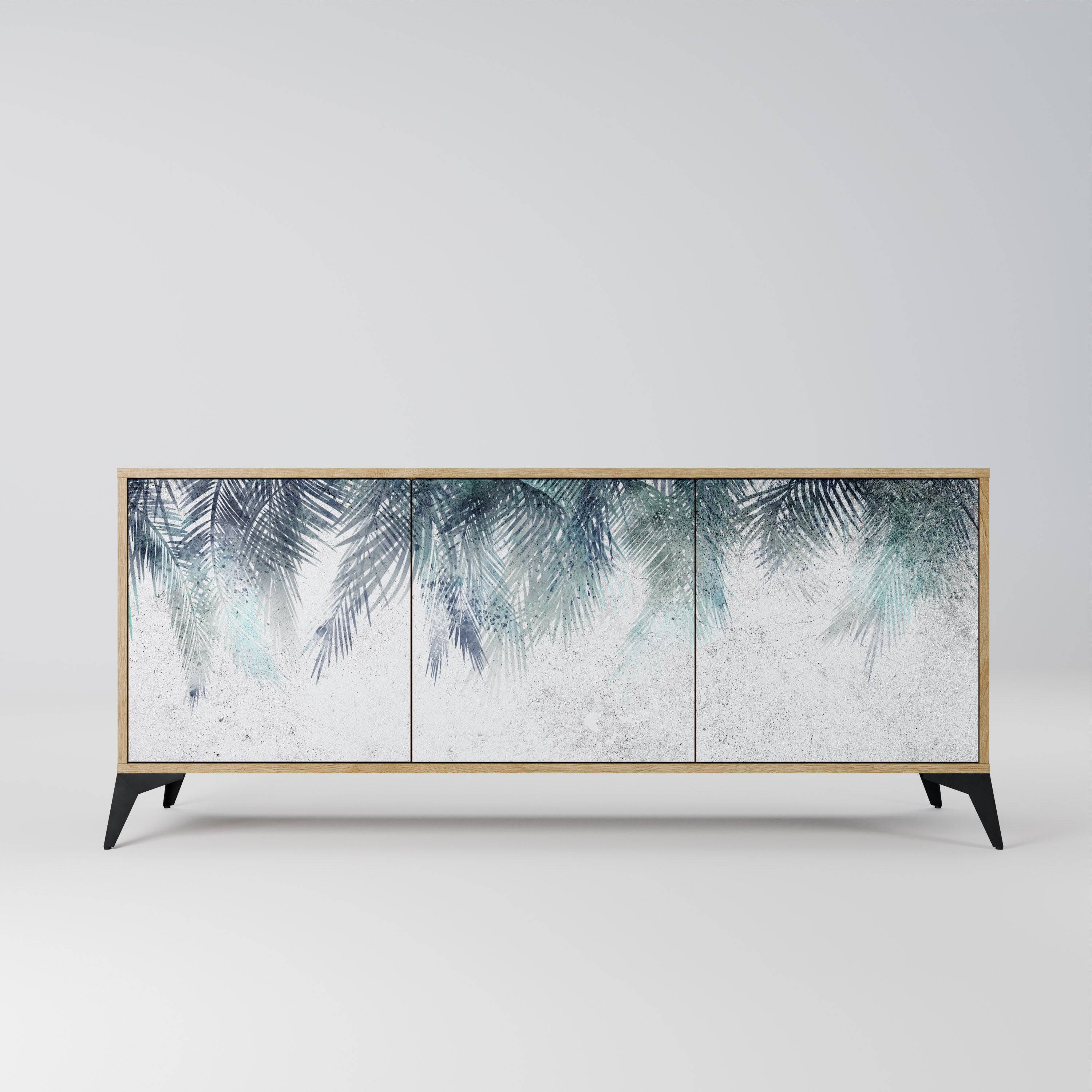 PALM VEIL 3-Door Sideboard in Oak Effect